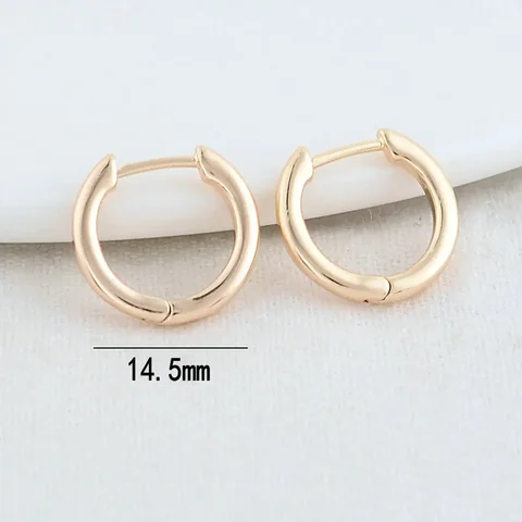 Латунные круглые серьги-кольца, 6 шт., золотого цвета, Florainer Tina