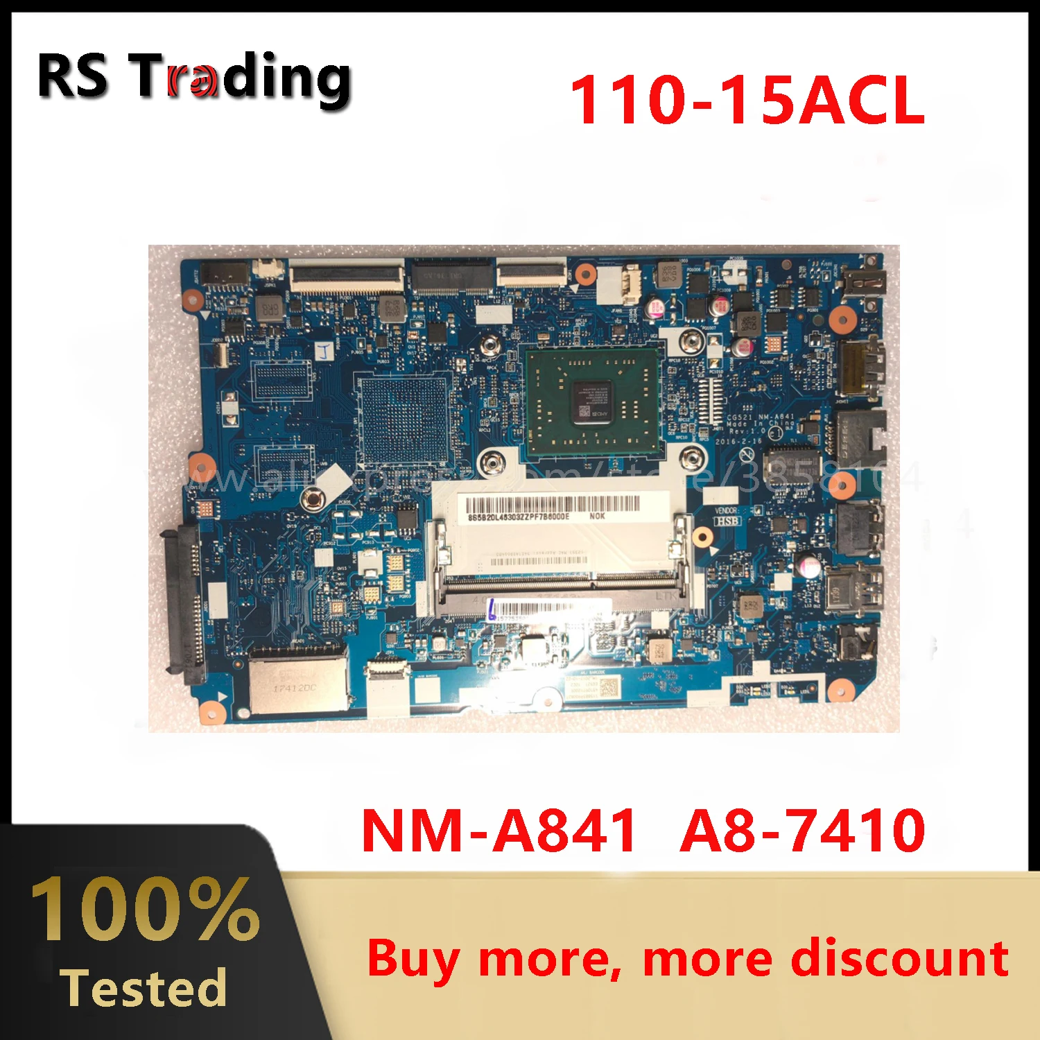 Материнская плата для ноутбука Lenovo Ideapad 110-15ACL со стандартным процессором DDR3 |