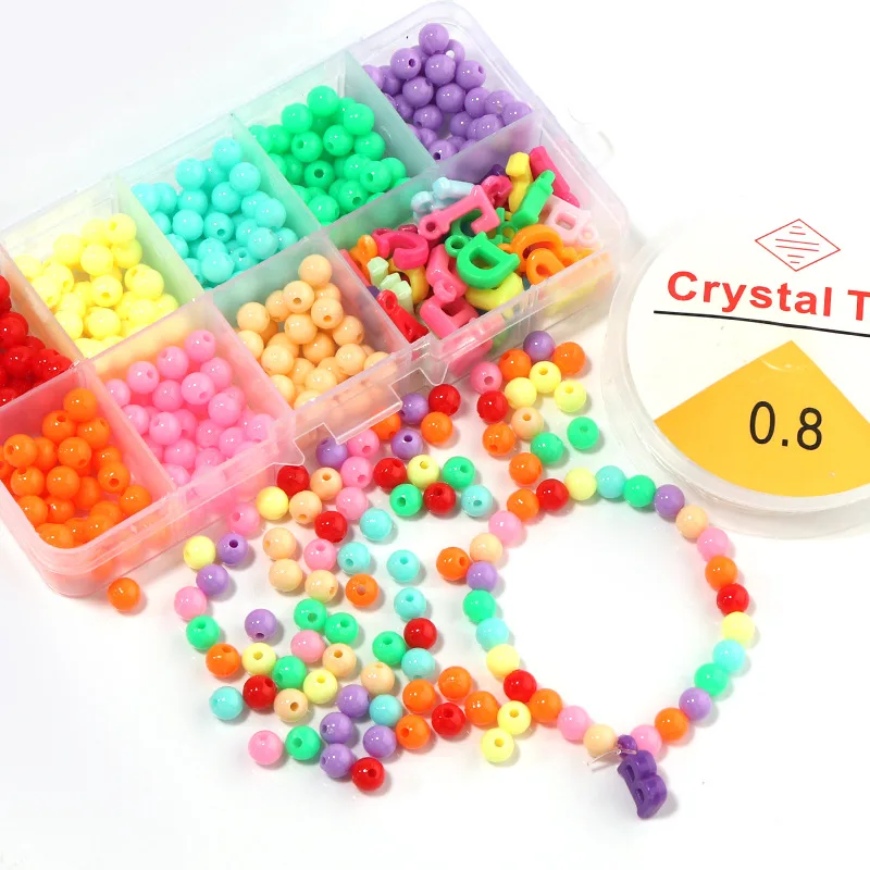 

Easy Braided Letter Beads Jewelry Making Supplies Kit Beads Wire for Firendship Necklace Bracelet DIY Jewelry Making Kit Finding