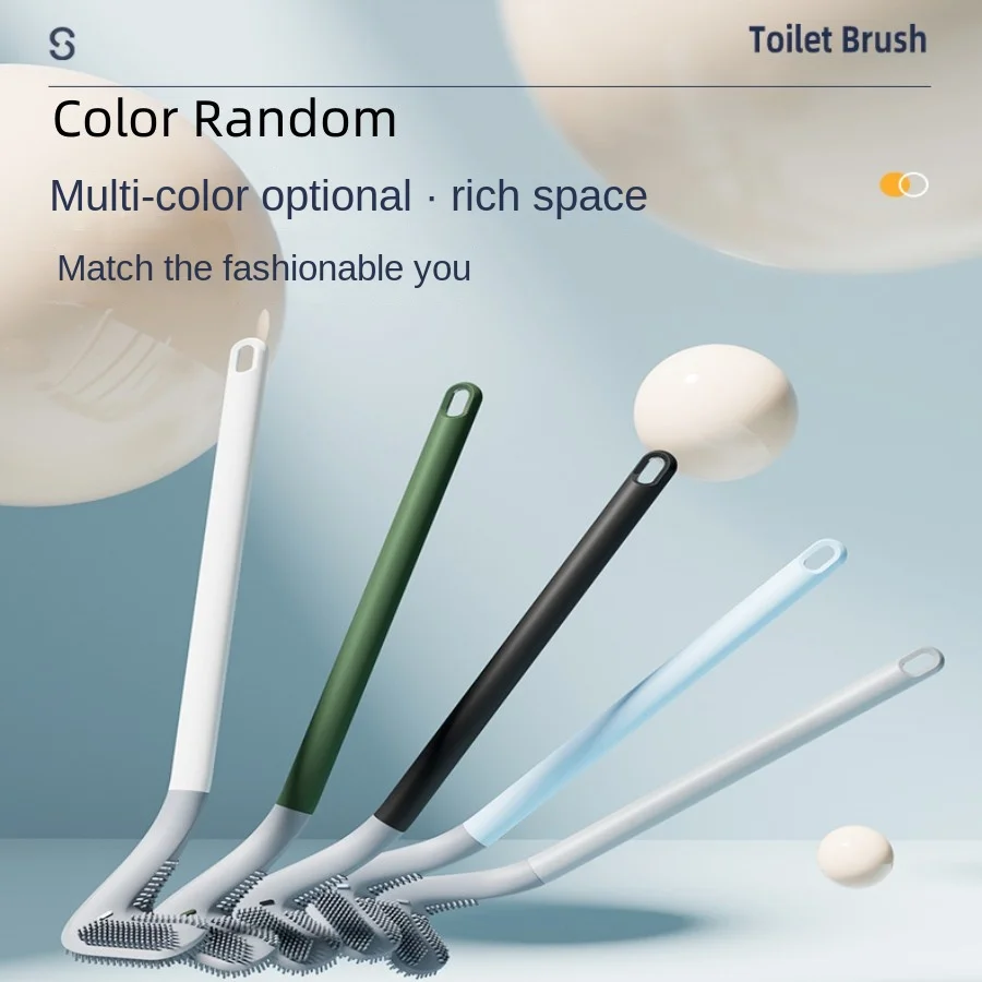 

Creative Golf Toilet Brush Set Wall Hanging Soft Adhesive No Dead Corner Toilet Brush
