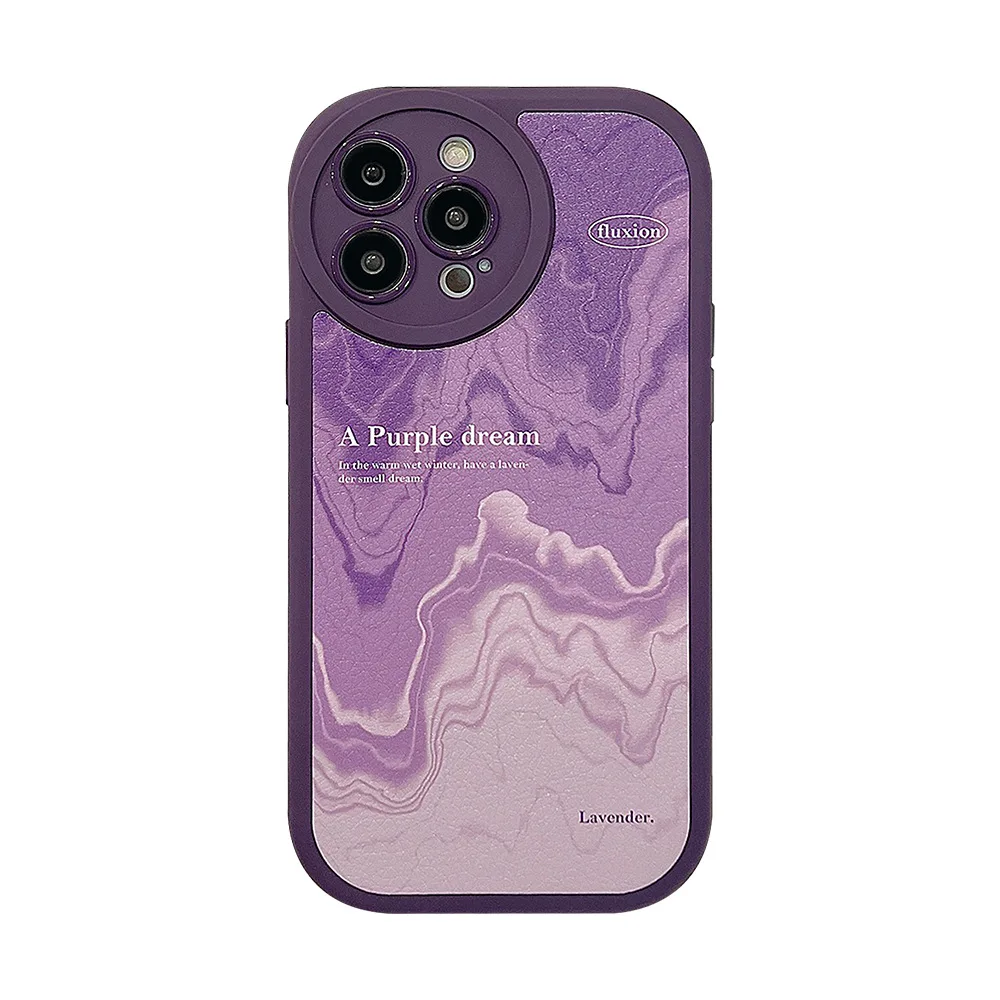 Retro Wave Ripple Purple Dream Fantasy Art Phone Case For IPhone 14 13 11 12 Pro Max Xr Mini Xs Max 14 Plus Case Cute Soft Cover