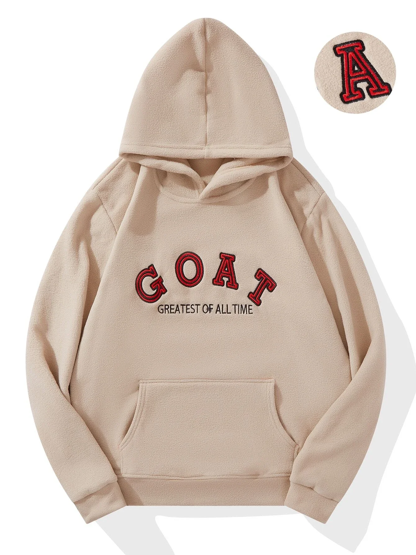 

Men Letter Graphic Kangaroo Pocket Front Hoodie