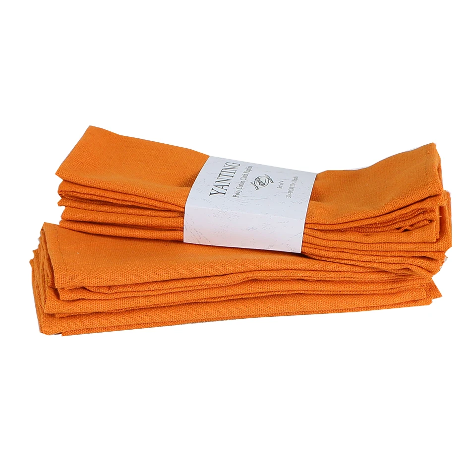 

12Pcs Tea Towel, 30X45CM, For Wedding Table Decoration Hotel Napkin Tea Table Fabric Napkin,Red