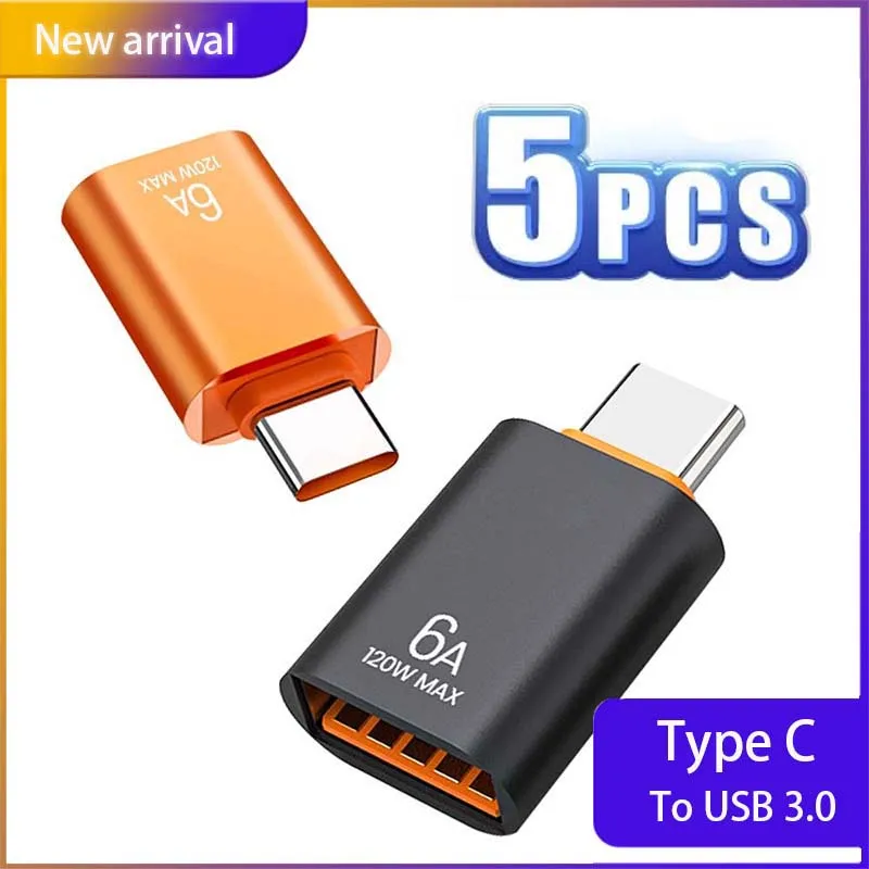

5PCS USB 3.0 To Type C Adapter OTG To Type C USB Fast Data Transfer Adapter For Samsung Xiaomi POCO Adapters