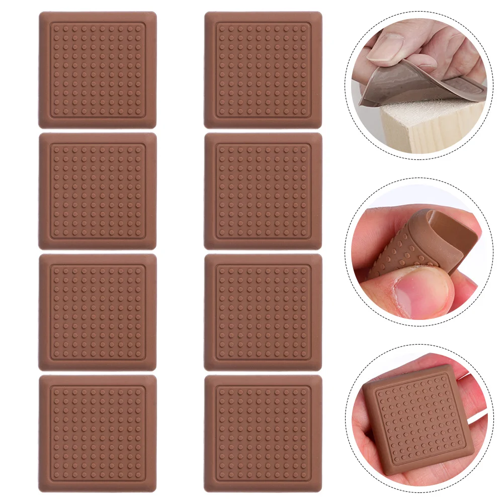 

Мебельные подушечки для ножек стула, нескользящие накладки для ножек, Накладка для ножек стола, Силиконовая защита для пола, квадратный рез...