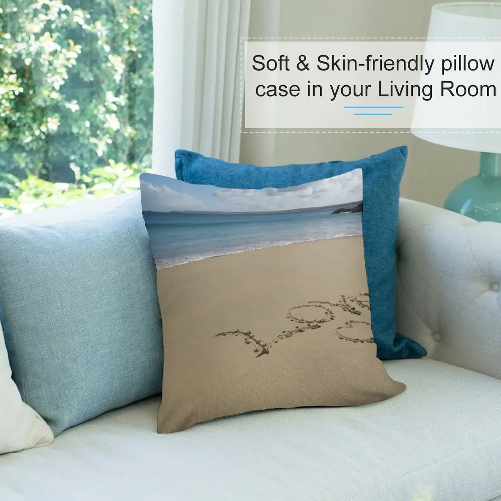 Porthminster Beach in St Ives Cornwall Декоративная подушка Осенняя наволочка Декор подушки