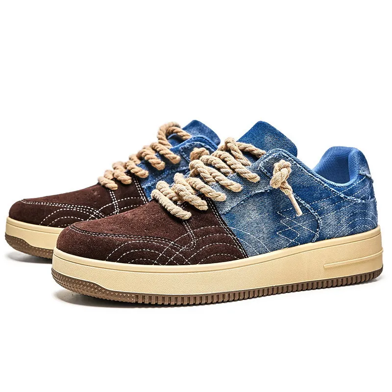 

British Luxury Mens Canvas Casual Comfort Shoes Younger College Student Trending Leisure Platform Zapatos Size 39-44 ERRFC