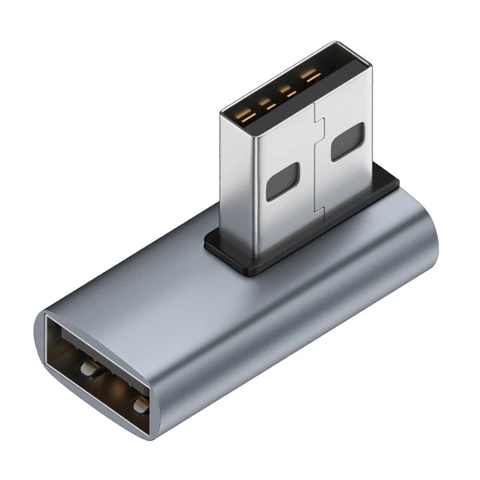 Адаптер-удлинитель USB 3,0 «Папа-мама», коннектор под прямым углом 90 градусов, адаптер OTG, вверх вниз, 10 Гбит/с, USB-конвертер-удлинитель