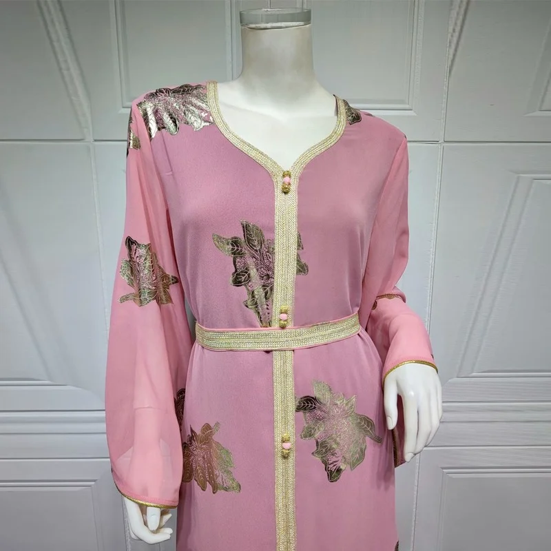Muslim Fashion Abaya Dubai Turkey Kaftan Dress Dashiki Print Maxi Robe Long Sleeve Kimono Djellaba Femme Marocaine Vestidos
