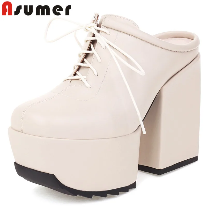 

ASUMER 2022 размера плюс 35-46 новые сандалии на платформе из микрофибры женские туфли на очень высоком каблуке со шнуровкой Женская летняя Класси...
