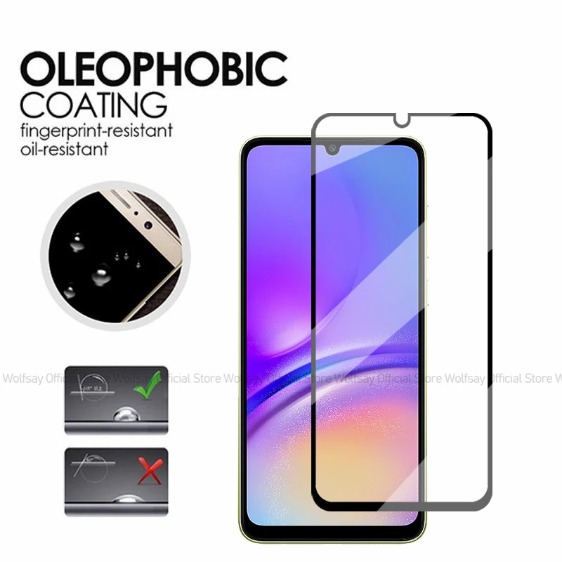 Полностью клеевое стекло для Samsung Galaxy A05 Защитное экрана A05S A15 A25 A35 защитная пленка