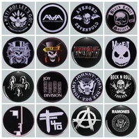 rock band heavy metal music punk enamel brooch pin alloy brooches lapel pins badge denim jacket jewelry accessories