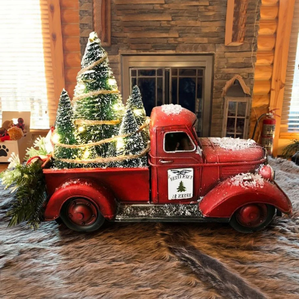 

Рождественские красные грузовики на ферме, фотообои для детей, красное Рождественское украшение для дома, новый год 2023, Рождество