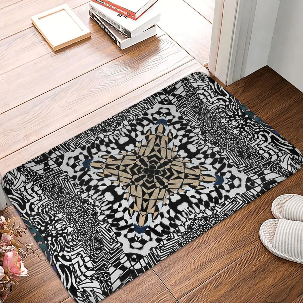 

Mandala Pattern Non-slip Doormat Bath Mat Art Deco Mandala Pattern Balcony Carpet Entrance Door Rug Bedroom Decor