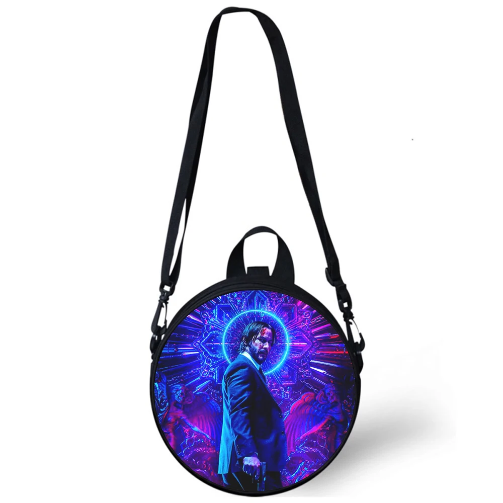 John Wick Film Child kindergarten Bag 3D Print Crossbody Shoulder Bags For School Women Mini Round Bagpacks Rugtas Bag