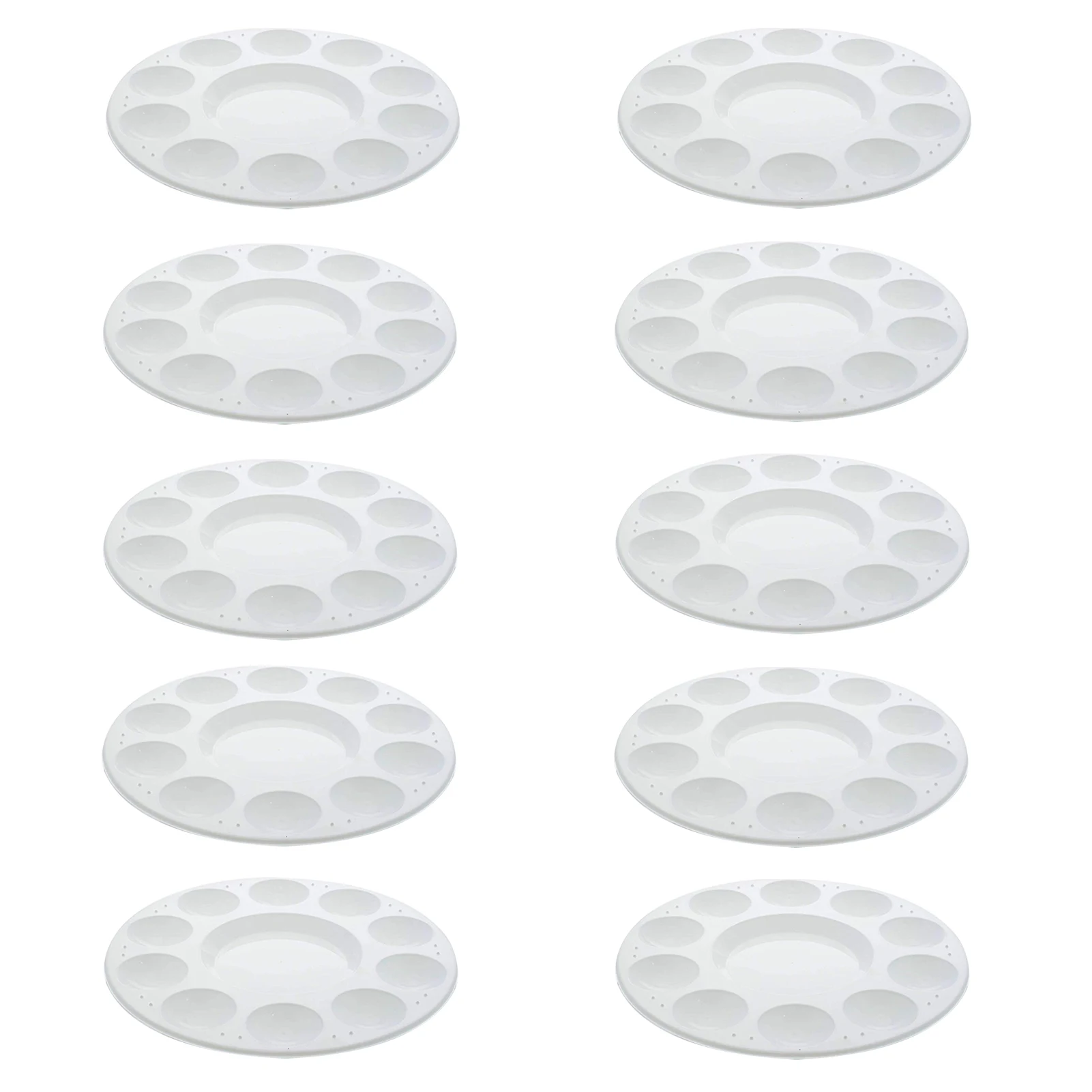 

Round Paint Tray Palette Durable Paint Tray Palettes DIY Art Painting Pallet With 10 Wells Convenient To Use Watercolor Craft