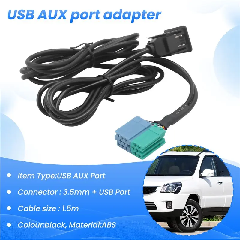 Фото Кабель-адаптер для подключения AUX и USB к радиоприемнику Kia Sportage-A97E №3