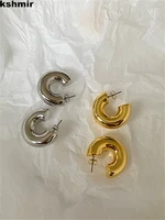kshmir 2022 new temperament fashion c word earrings simple metal style earrings female earrings jewelry accessories gift