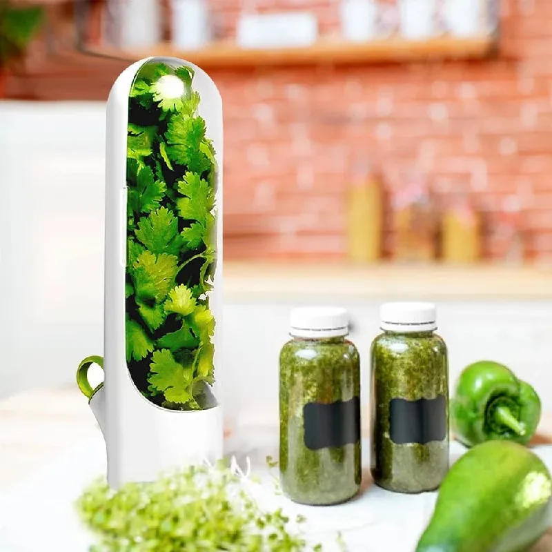 

1pc Creative Vanilla Preservation Fresh-keeping Cup Parsley Herb Keeper Mint Keeps Vegetables Greens Fresh Kitchen Acccessories