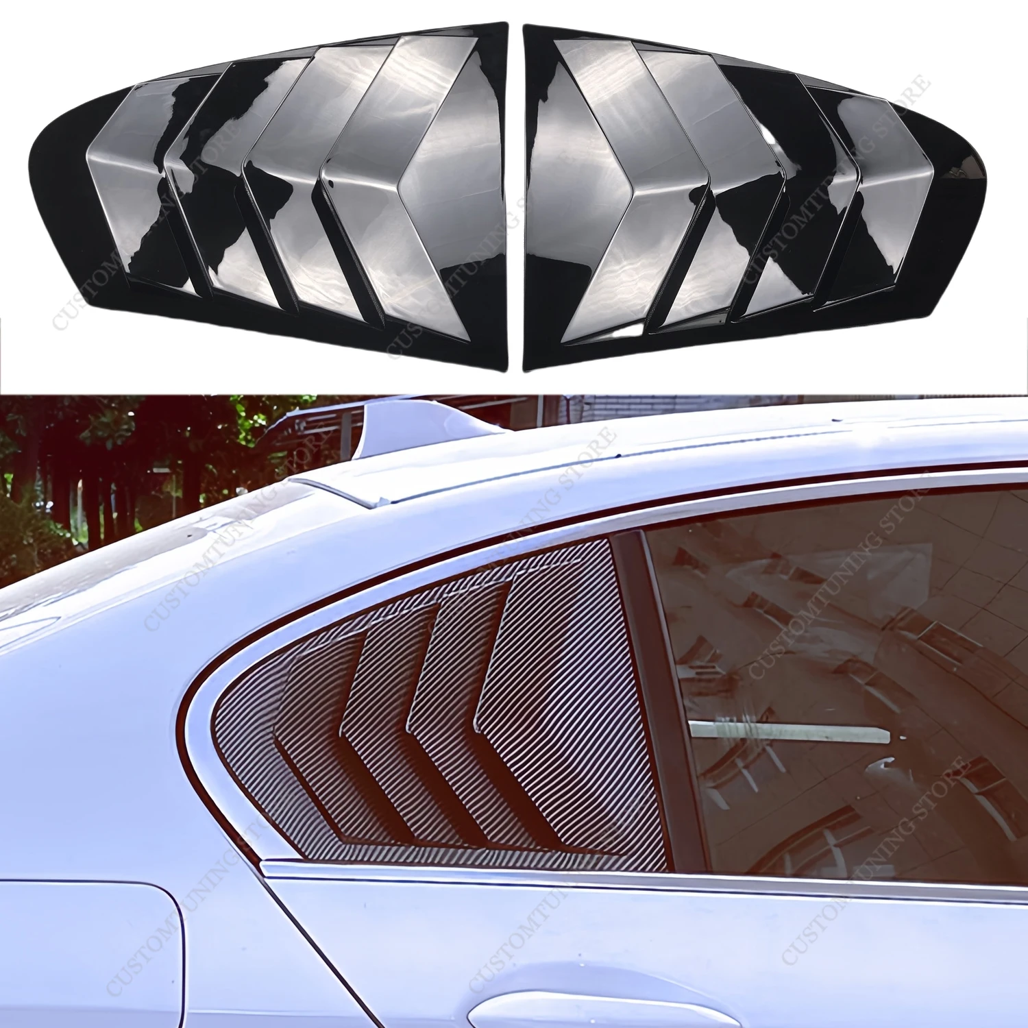 Накладки на окна заднего вида для BMW F10 525i 530d 530i 545i M550i 550d M5 2010-2016