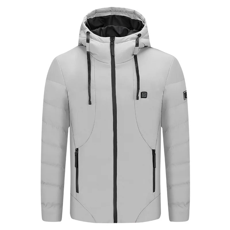 Fashion Men Jacket Intelligent Fever USB Winter Outdoor Electric Heating Warm Sprots Thermal Coat Clothing Heatable Cotton