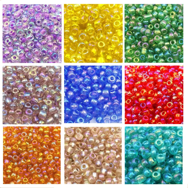 

2mm3mm4mmab color glass rice beads DIY hand string cross stitch jewelry accessories wholesale