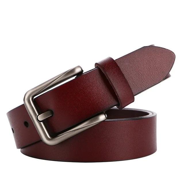 100% Genuine Leather Women's Belts for Women Luxury Brand Design Fashion Casual Retro High Quality Cow Skin Belt Woman 5