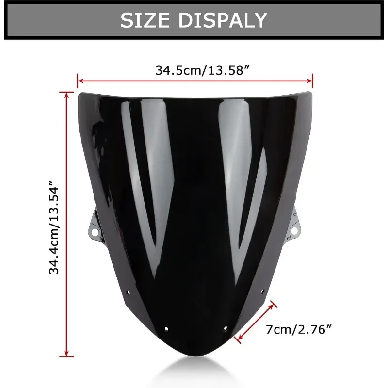 Двое лобовое стекло мотоцикла для Kawasaki Ninja ZX10R ZX1000E ZX1000F 08-10 ZX6R ZX600R ZX636 ZX636E ZX636F 09-23