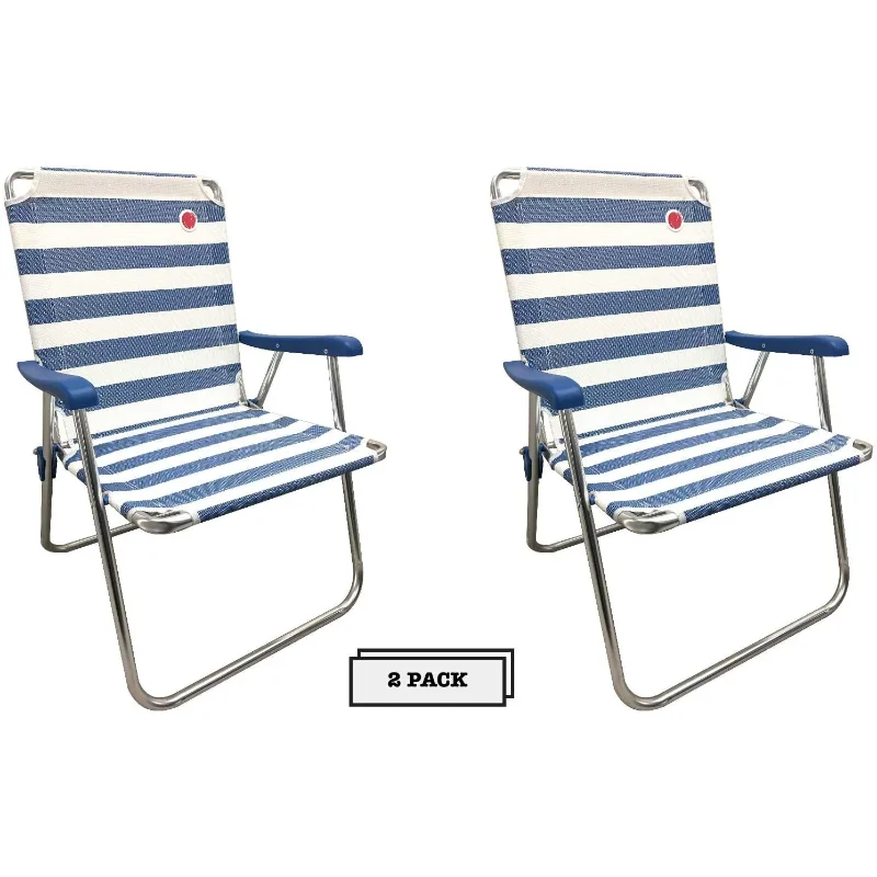 (2 Pack) Blue/white Chairs  Garden Chair  Rattan Furniture