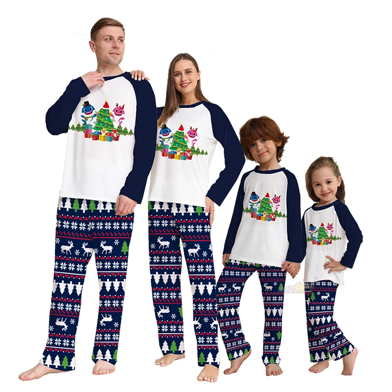 Fashion Family Christmas Matching Pajamas Set Xmas Adults Kids Baby Pyjamas Elf Family Matching Outfits Family Sleepwear