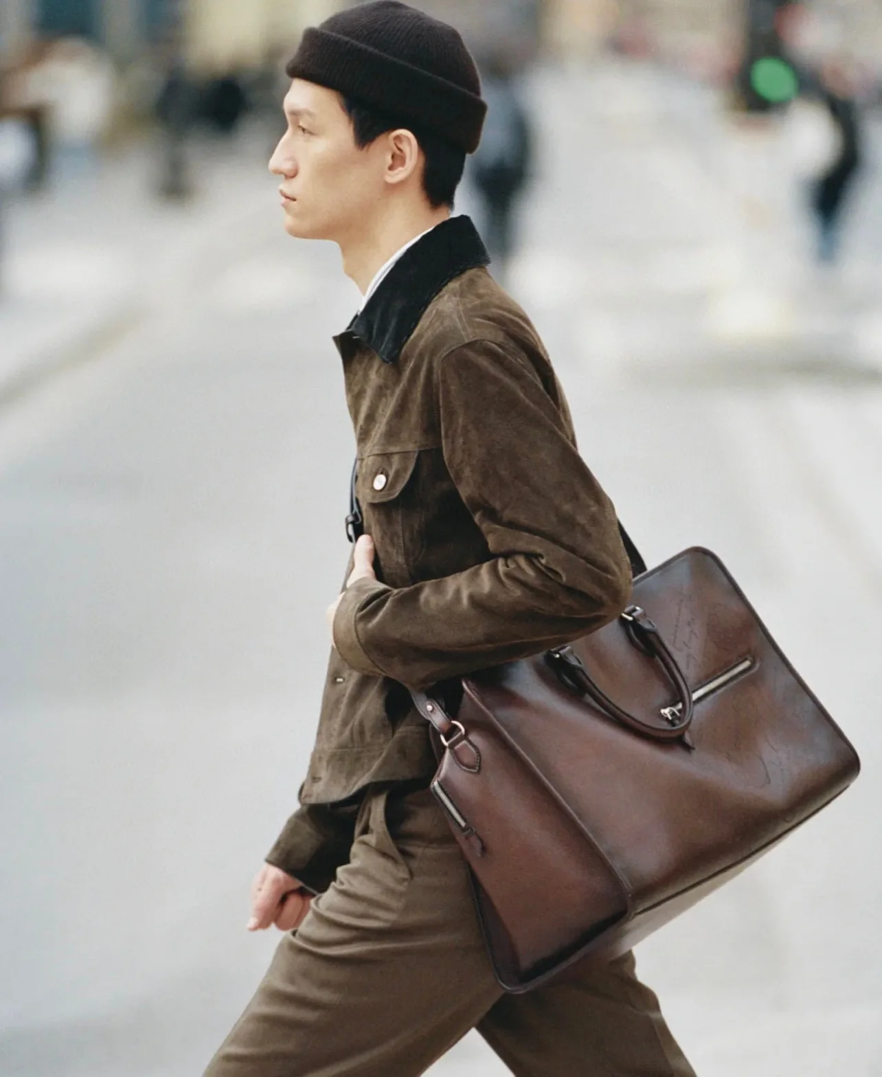 Дорожная сумка-мессенджер Seetoo Scritto из кожи с графическим рисунком портативный