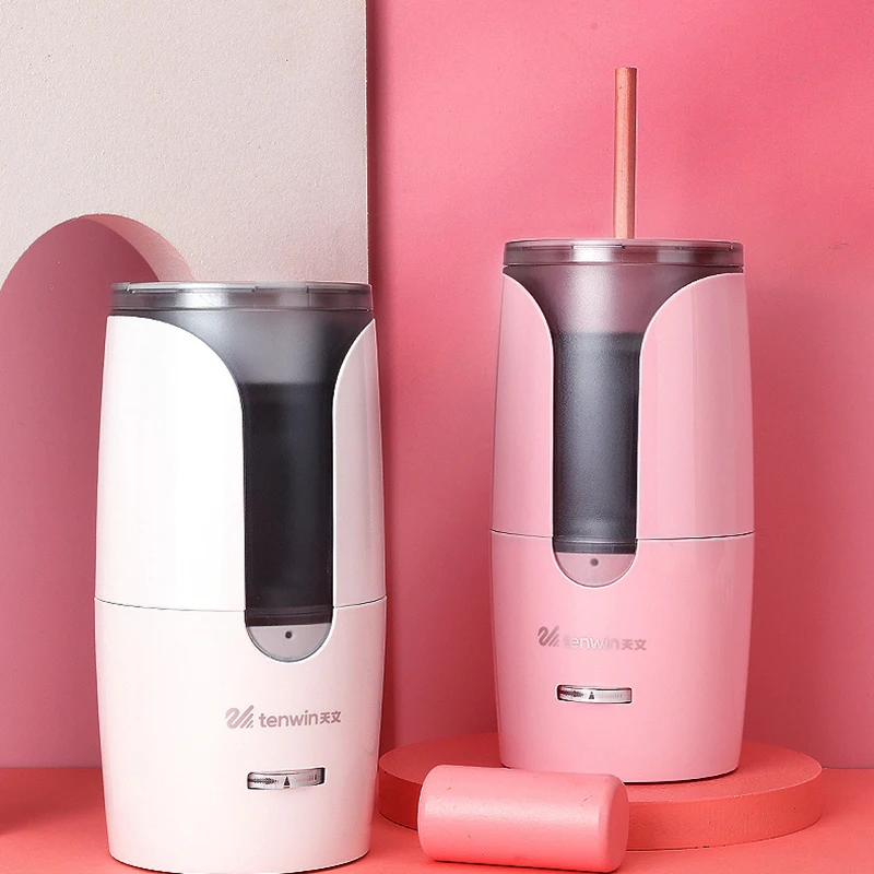 Tenwin Automatic Electric Pencil Sharpener TAPE-C USB Portable Charge Cute School Stationery for Kids Girls Office Supplies