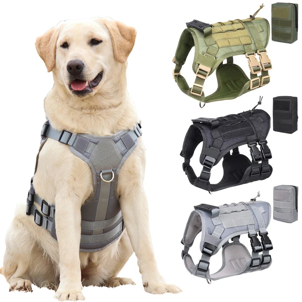 

Tactical Dog Harness Military Training K9 Dog Harness for Medium Large Dogs German Shepherd No Pull Patrol Quick Release Vest