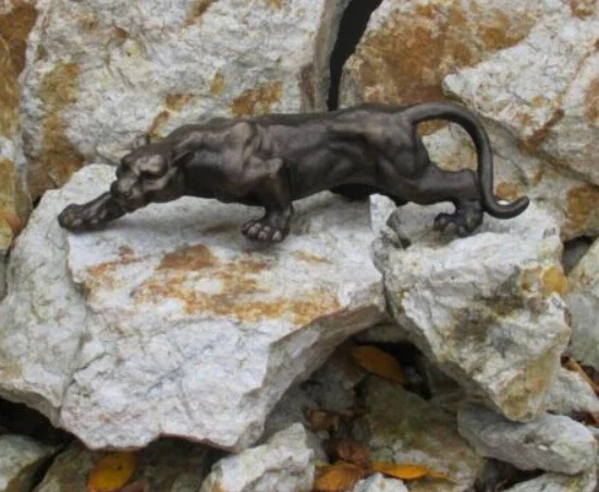 Статуэтка Пантера большая Кошка Тигр Пума Леопард Ягуар Скульптура Бронзовый