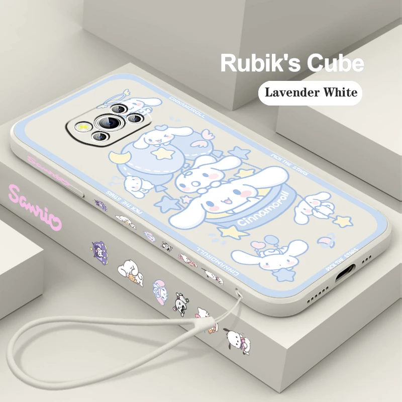 Левый чехол My Melody Cinnamoroll Sanrio для Xiaomi Mi Poco X5 X4 X3 M6 M5 M5S M4 M3 F5 F4 F3 C55 C40 Pro