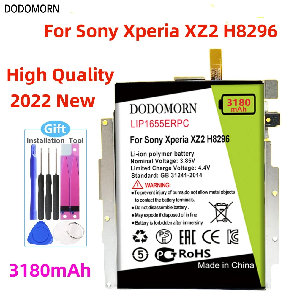 

Аккумулятор DODOMORN LIP1655ERPC на 3180 мА · ч для смартфона Sony Xperia XZ2 H8296/смартфона, высокое качество + номер отслеживания