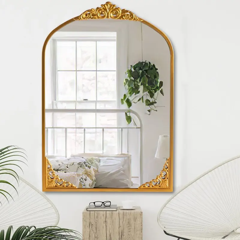 

Semi Circle Gorgeous Vintage Gold Semi Circle Iron Arch Fireplace Wall Mirror