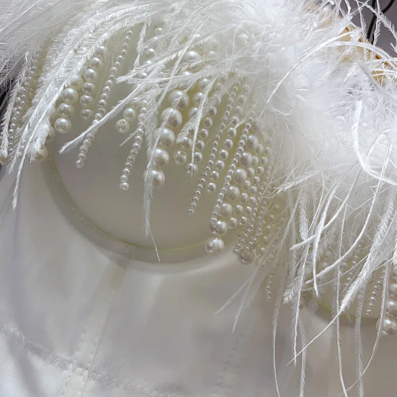 Новинка 2022 Женский Топ с перьями пикантный укороченный топ ЖЕМЧУЖНОЙ БАХРОМОЙ