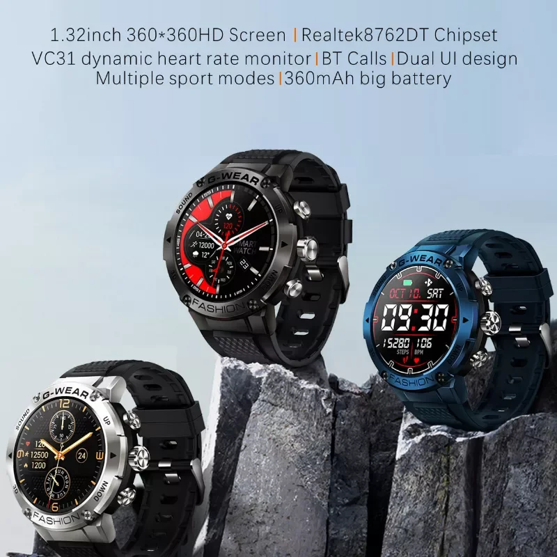 

2022 official Smart Watch Men HD Full Touch Screen Fitness Water Proof Tracker Heart Rate Monitor Blood Pressure sports