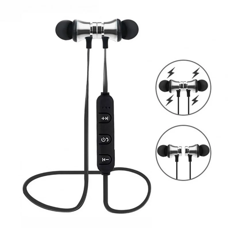 Magnetic Wireless Earphone Bluetooth Earphone Stereo Sports Waterproof Earbuds Wireless in-ear Headset with Mic Free shipping