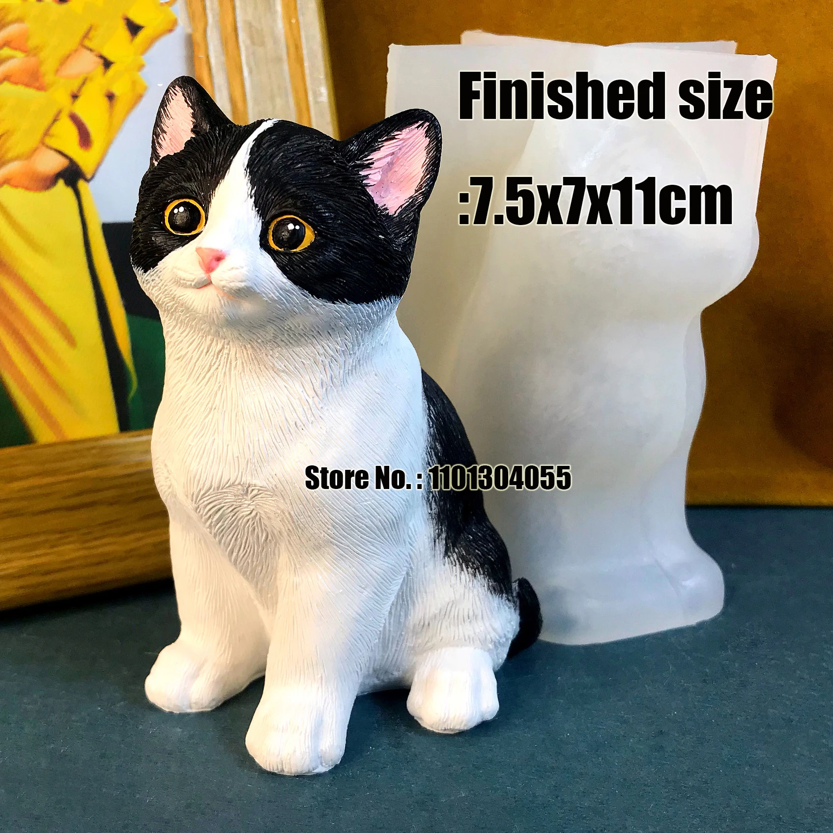 Симпатичная форма для смолы в виде киски силиконовая изготовления 3d-котят и