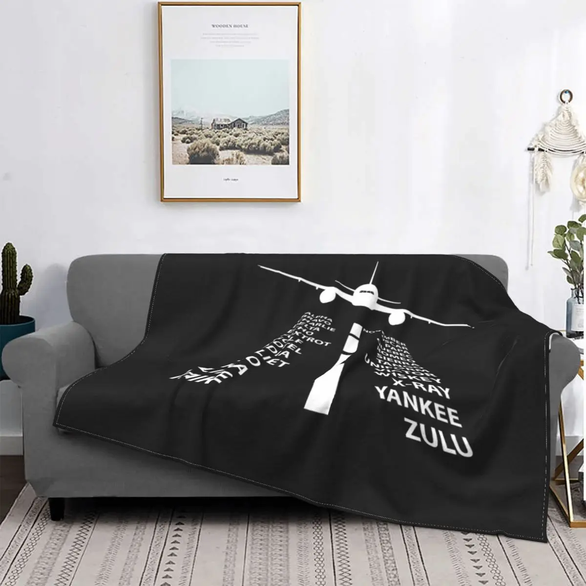 

Phonetic Alphabet Pilot Airplane Aviation Gift Blankets Warm Flannel Aviator Air Fighter Throw Blanket for Bed Couch Bedspread