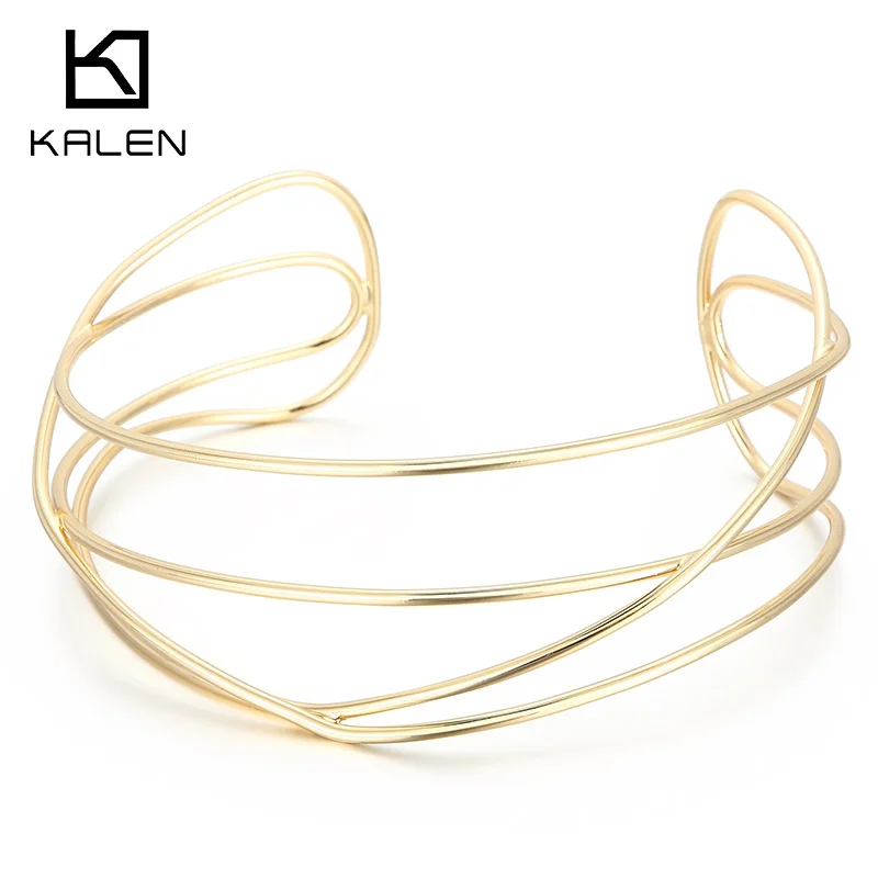 

Kalen Fashion Iron Alloy Torques Choker Necklaces For Women New Metal Collar Statement Necklace Maxi Jewelry Bijoux Chocker