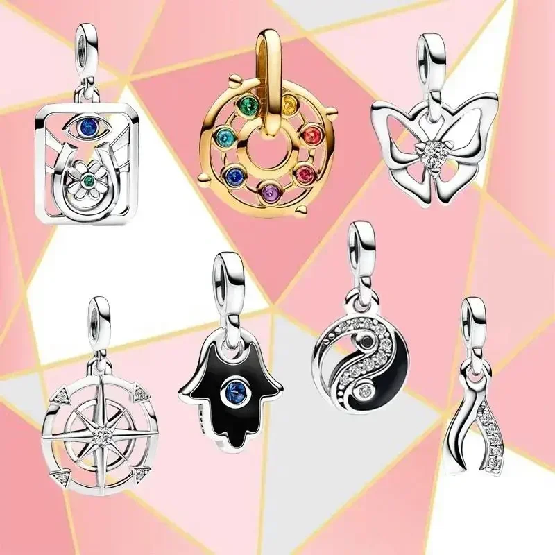 Лето 2023 подвеска серии ME компас мини-маленькая ручная бабочка Инь Ян Таро