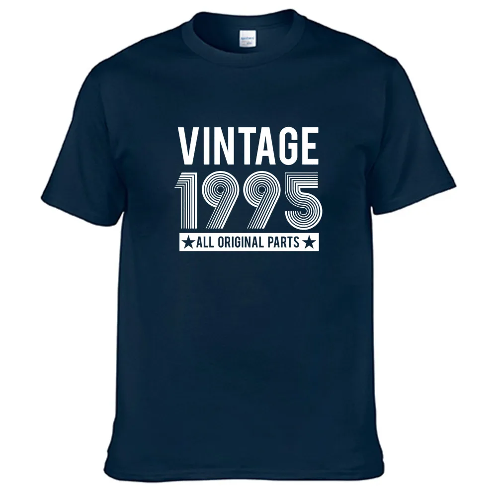 

Vintage 1995 All Original Parts Men Women Summer 100% Cotton Black Tees Male Newest Top Popular Normal Tee Shirts Unisex