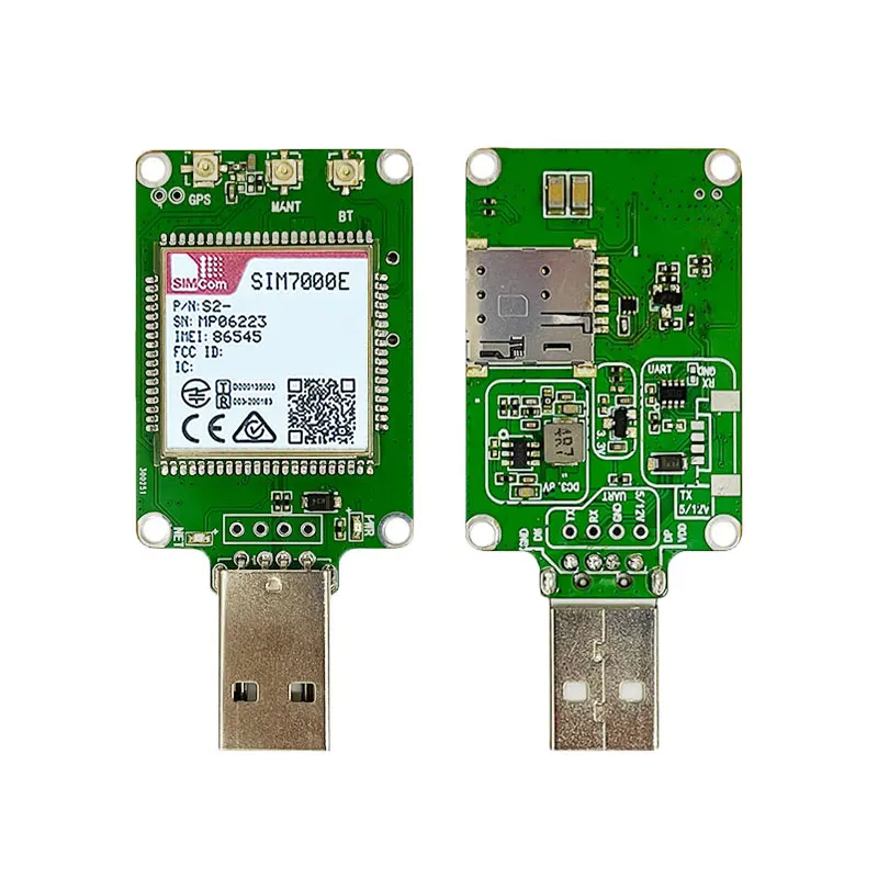 Фото В наличии: USB-модем SIM7000E с FPC-антенной и GPS-антенной (LPWA+GSM+NBIOT+CATM), модуль/модем SIMCOM LPWA для Европы №5