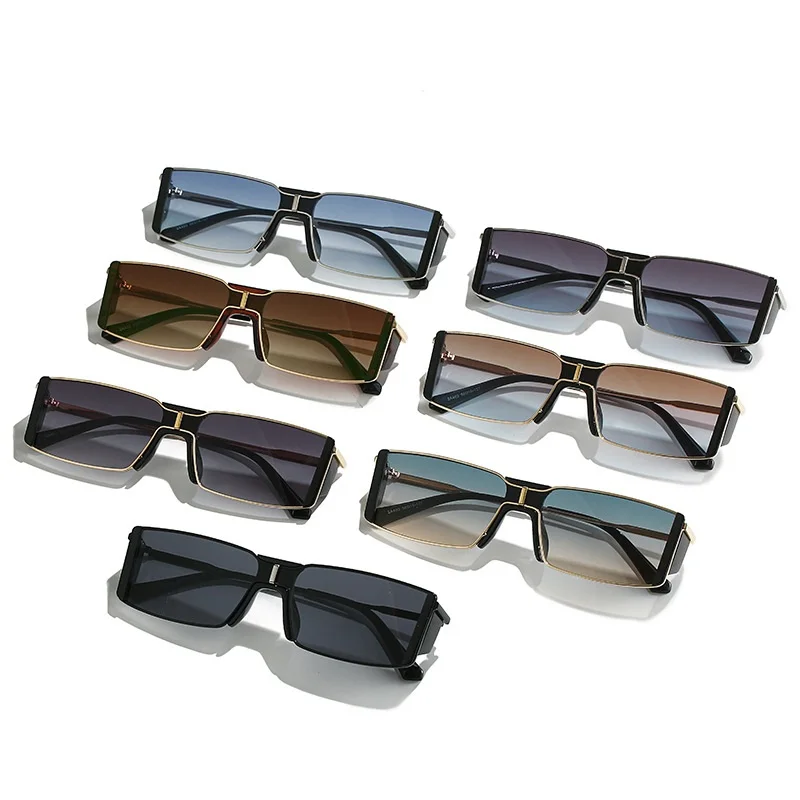 

Summer Fashion Metal Square-frame Sunglass Polarized Anti-ultraviolet UV400 Casual Driver Spuqre Sunglasses for Adult,Women,Men