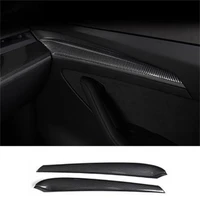 for tesla model 3y 2021 center console one piece dashboard door wood trims cover abs dash decor panel sticker