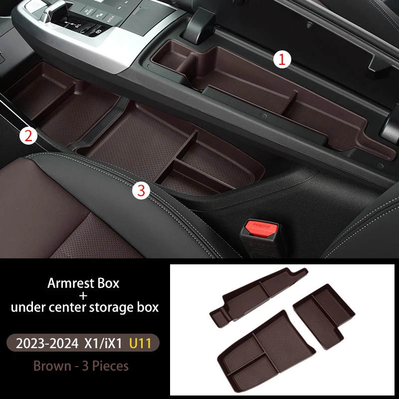 

Ящик для хранения автомобильных дверей TPE для BMW X1 U11 2023 2024, слот для передней двери, лоток-органайзер, подлокотник, ящик для хранения центральной консоли, аксессуары