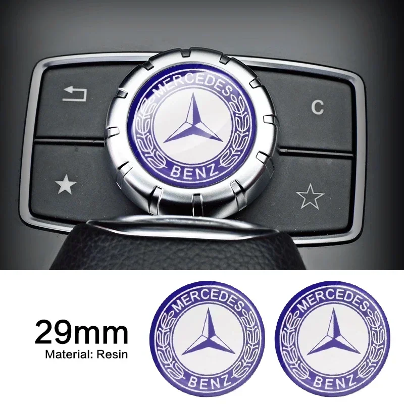 1 шт. 29 мм автомобильная маленькая наклейка на медиаконтроль для Mercedes Benz A C E R M class